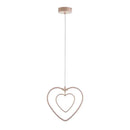 B&Q Love Heart LED Pendant Ceiling Light  Matt Pink