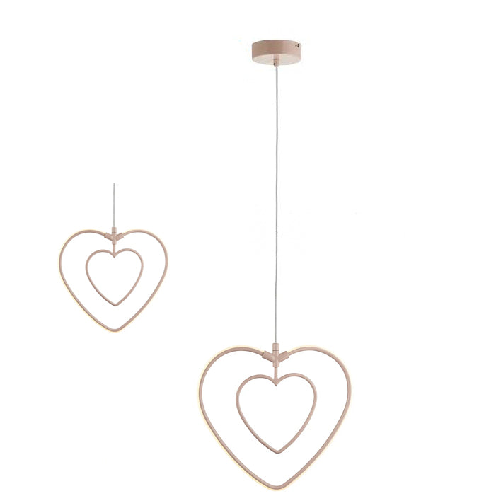 B&Q Love Heart LED Pendant Ceiling Light  Matt Pink