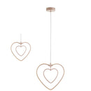 B&Q Love Heart LED Pendant Ceiling Light  Matt Pink