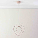 B&Q Love Heart LED Pendant Ceiling Light  Matt Pink