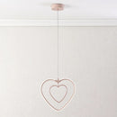 B&Q Love Heart LED Pendant Ceiling Light  Matt Pink
