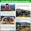Lupxiu Binoculars for Adults 20 x 50 with Smartphone Adapte HD Binoculars with FMC Lens Powerful Large Eyepiece Binoculars Compact with Night Vision & Waterproof for Bird Watching, Sightseeing