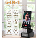 Cell Phone Wireless Charging Stand with Bluetooth Speaker, Phone Charger Stand with Digital Alarm Clock -BQ12