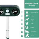 Cowiewie 2 Pack Cat Repellent for Gardens UK, Dual Speaker Solar Ultrasonic Animal Repeller with LED Flash, PIR Motion Sensor 120°, Waterproof Repellent for Garden Backyard Pool (Green)