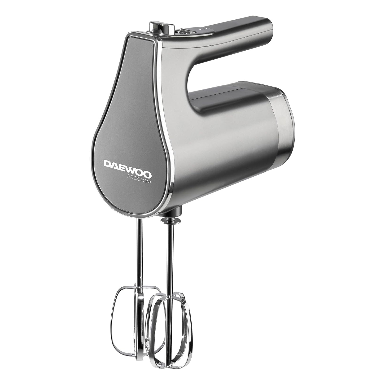 Daewoo Freedom Cordless Pro Handheld Mixer, Detachable Whisk And Beaters, Portable Fast Charge, Battery Indicators, Powerful Motor, Lightweight Brushed Aluminium Design