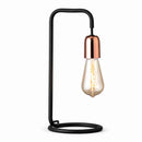 Detroit Style Matt Black Copper Table Lamp