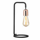Detroit Style Matt Black Copper Table Lamp
