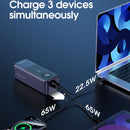 EnergyQC Fast Charging Power Bank,24000mah 65W Digital Display Portable Battery Charger, USB C,Laptop Powerbank with 3 Ports,Charging bank Power Pack for ip, Samsung, Dell, Tablets, Mobile Phone