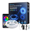 Enteenly LED Strip Lights, Bluetooth Music Sync RGB Colour Changing LED Lights with App and Remote (32.8ft/10M)