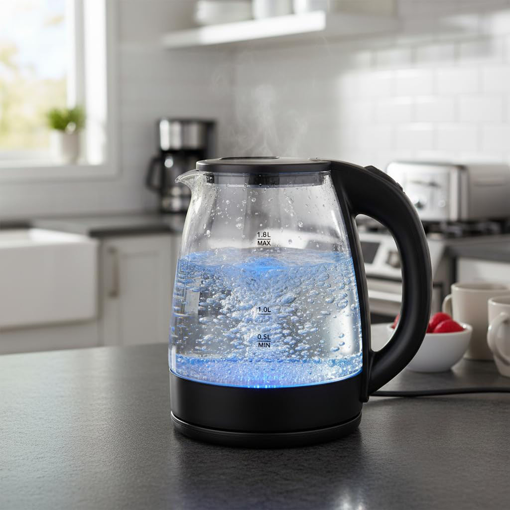 Fast Glass Electric Kettle with Auto Shut-Off 360° Rotating Base 2L 1500w
