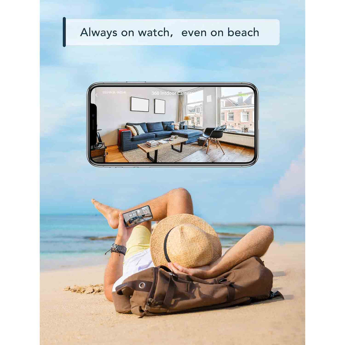 GNCC 2K Indoor Security Camera Wi-Fi Cameras Motion/Sound Detection Night Vision 2-Way Audio 2 Packs