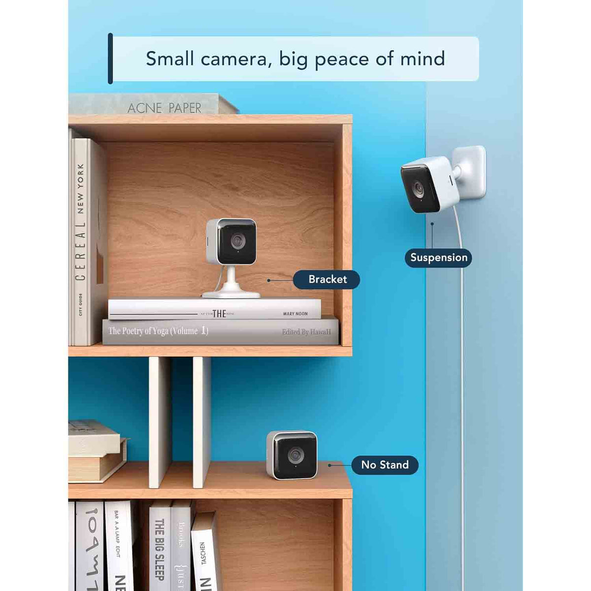 GNCC 2K Indoor Security Camera Wi-Fi Cameras Motion/Sound Detection Night Vision 2-Way Audio 2 Packs