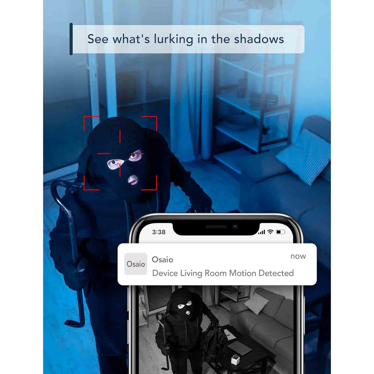 GNCC 2K Indoor Security Camera Wi-Fi Cameras Motion/Sound Detection Night Vision 2-Way Audio 2 Packs