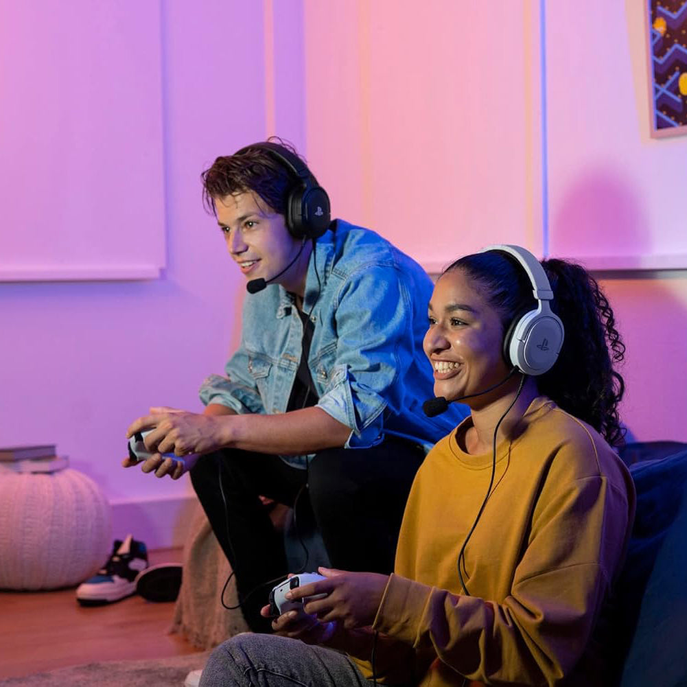 GXTrust Forta Durable PS5 Gaming Headset, Officially Licensed for Playstation 5, PS4 Gamer Headset, Adjustable Headband, 1.2 m Cable, Over Ear Gaming Headset with Detachable Microphone