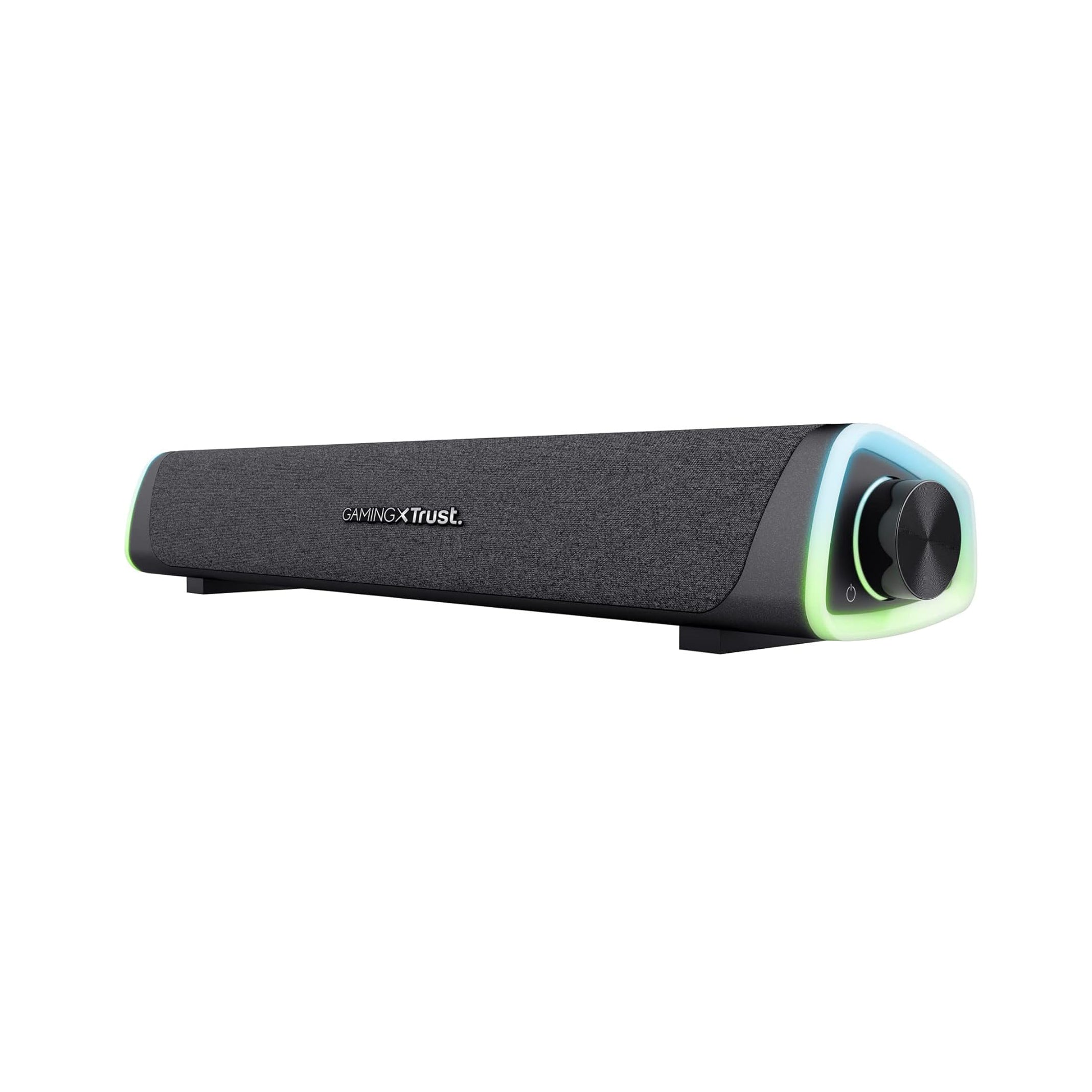 GXTrust Gaming Axon RGB Illuminated Soundbar 12W, USB Powered, 3.5mm AUX, PC Speaker for Computer, Laptop, Smartphone, Tablet, TV - Black