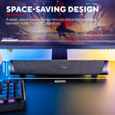 GXTrust Gaming Axon RGB Illuminated Soundbar 12W, USB Powered, 3.5mm AUX, PC Speaker for Computer, Laptop, Smartphone, Tablet, TV - Black