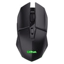 GXTrust Gaming Felox Rechargeable Wireless Gaming Mouse with Mouse Pad, 80h Playtime, 800-4800 DPI, 6 Buttons, Mouse Mat 24.5 x 21cm, RGB Computer Mouse for PC, Laptop, Windows - Black