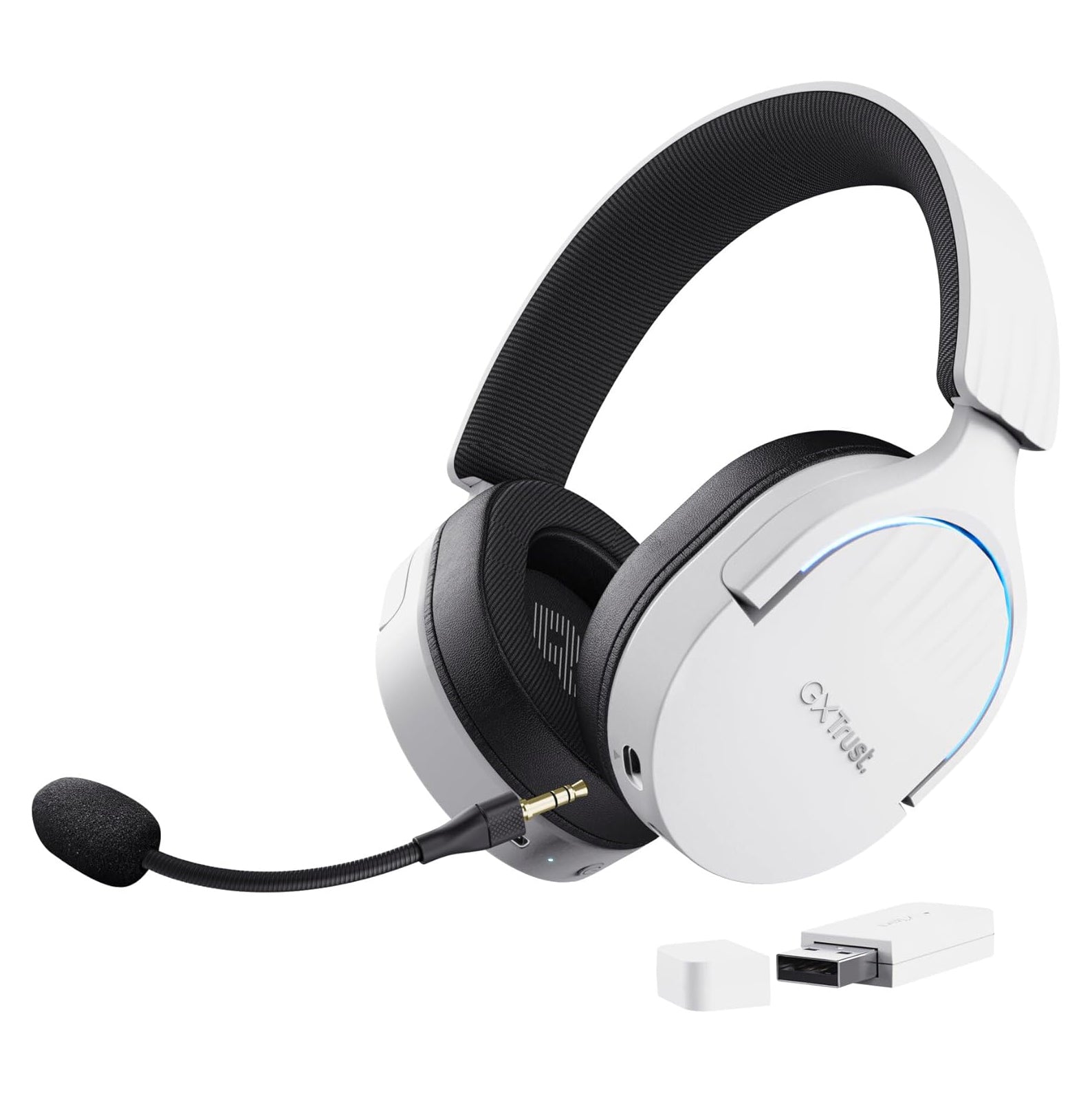 GXTrust Fayzo Wireless Bluetooth Gaming Headset + 2.4 GHz, 7.1 Surround Sound, 22 Hour Battery, 50 mm Drivers, Noise Cancelling Microphone, RGB Over-Ear PC PS5 PS4 Switch
