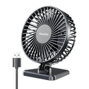 Gaiatop USB Desk Fan, Small But Powerful, Personal Portable Quiet 3 Speeds, Adjustable Mini Table Desktop fan For Home Office Car | TF30