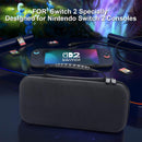 Gamorek Switch 2 Carrying Case Compatible with Nintendo Switch 2, Protective Travel Case with 24 Game Cartridge Slots for Charger and Accessories