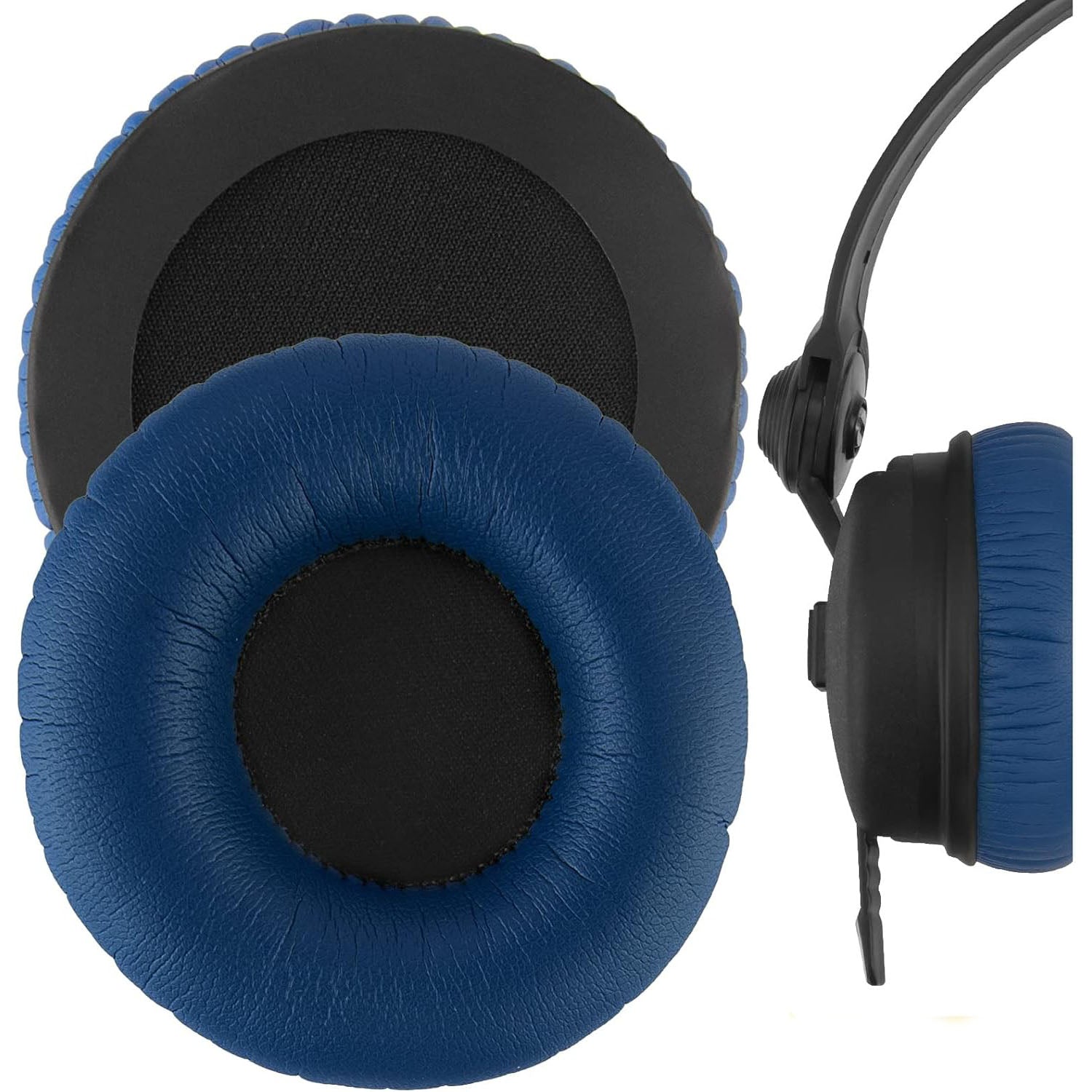 Geekria Replacement Ear Pads Compatible with Sennheiser HD25/ HD25SP/ HD25Lite/ HD25Plus/ HD25Limited 75th Anniversary Edition Headphones, Ear Cushions with Video Guide (Blue)