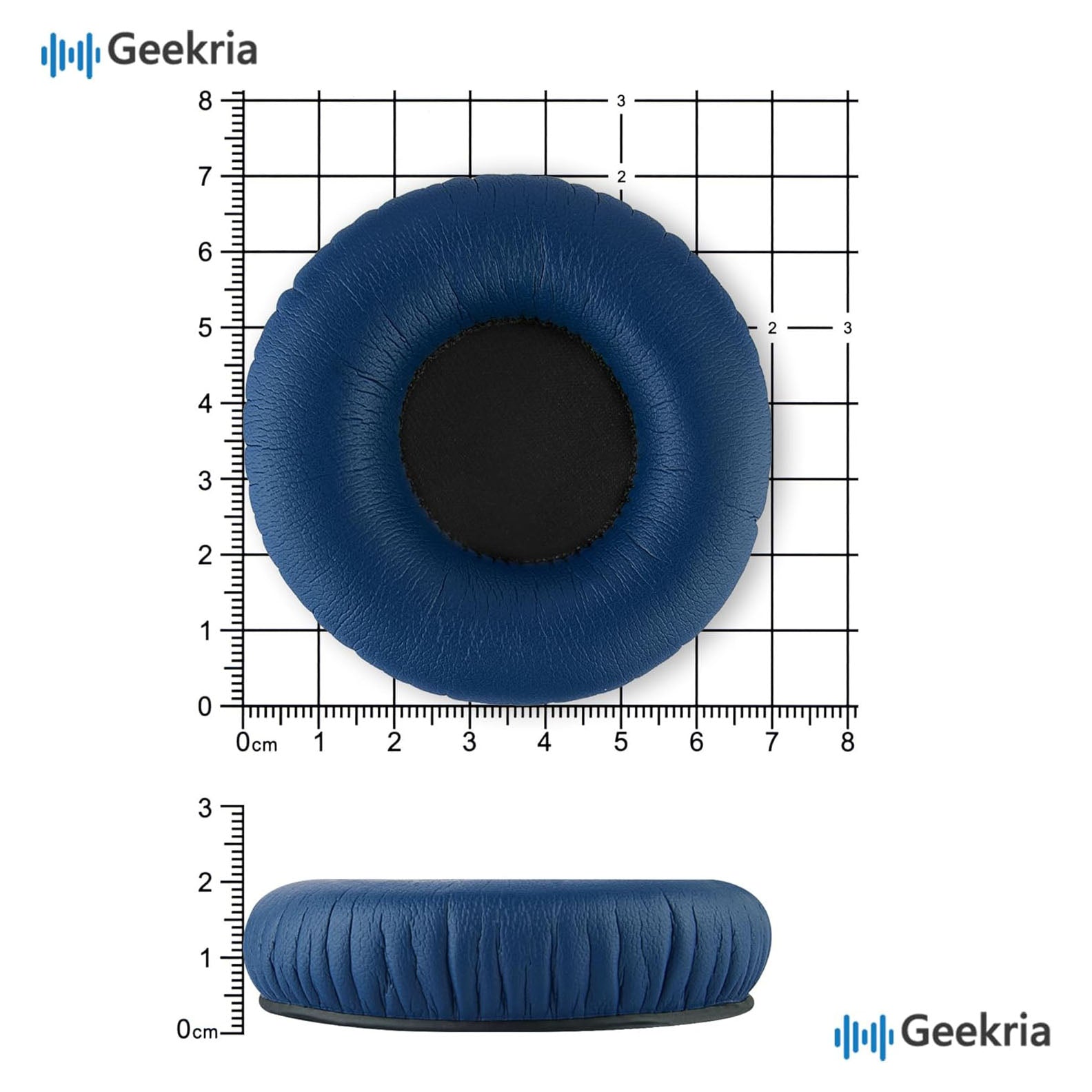 Geekria Replacement Ear Pads Compatible with Sennheiser HD25/ HD25SP/ HD25Lite/ HD25Plus/ HD25Limited 75th Anniversary Edition Headphones, Ear Cushions with Video Guide (Blue)