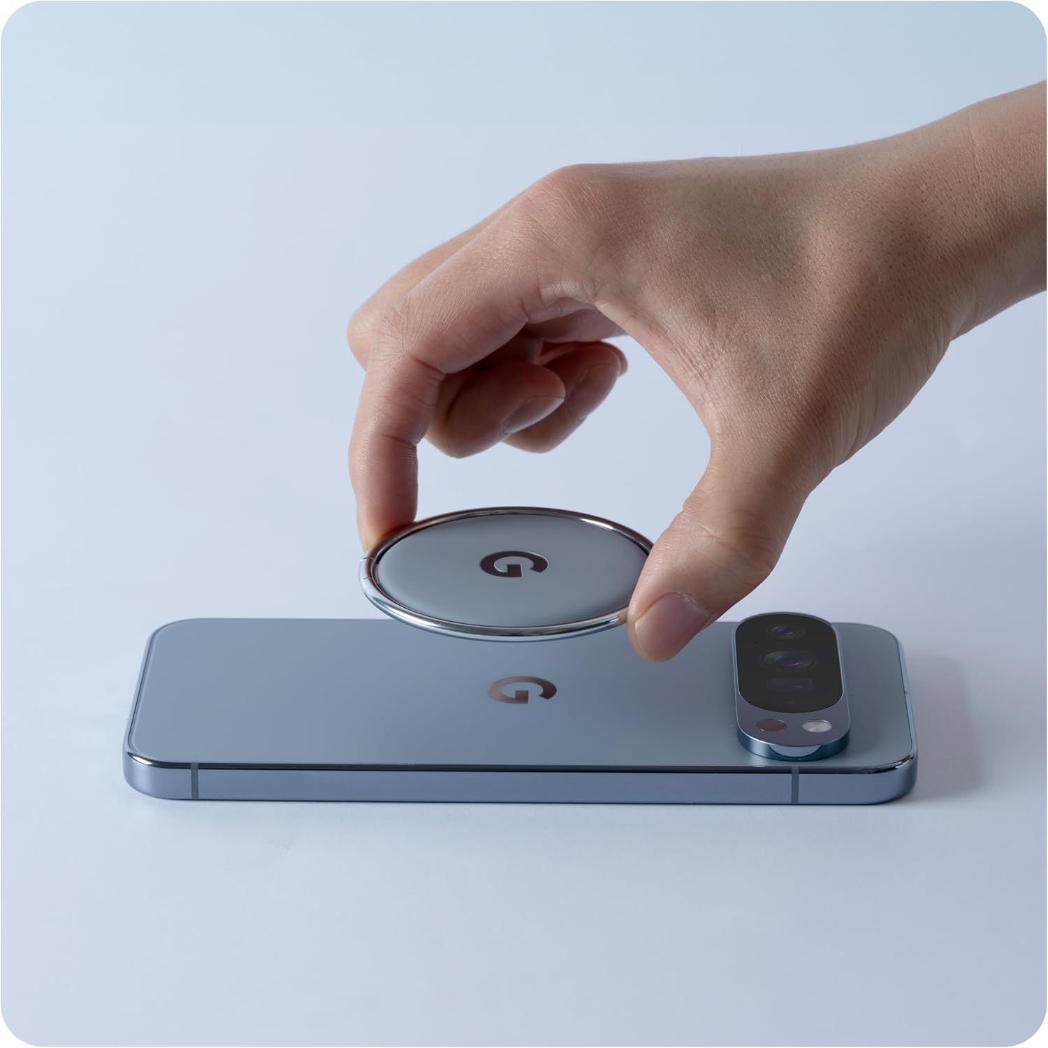 Google Pixelsnap Ring Stand for Pixel 10 Series Phone - Qi2 Compatible - Hands-Free Viewing - Magnetic Phone Ring Kickstand - Finger Ring Holder