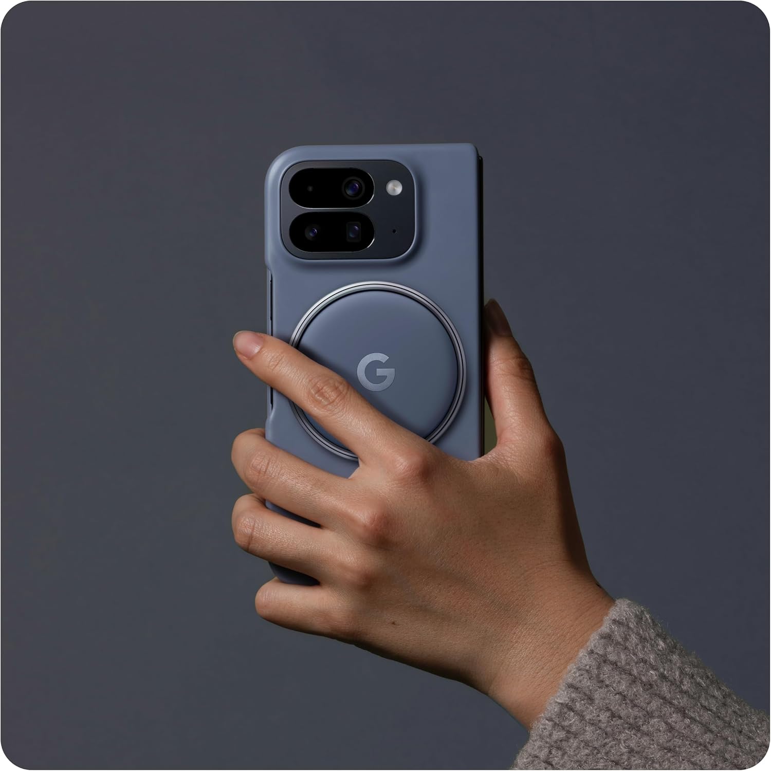 Google Pixelsnap Ring Stand for Pixel 10 Series Phone - Qi2 Compatible - Hands-Free Viewing - Magnetic Phone Ring Kickstand - Finger Ring Holder