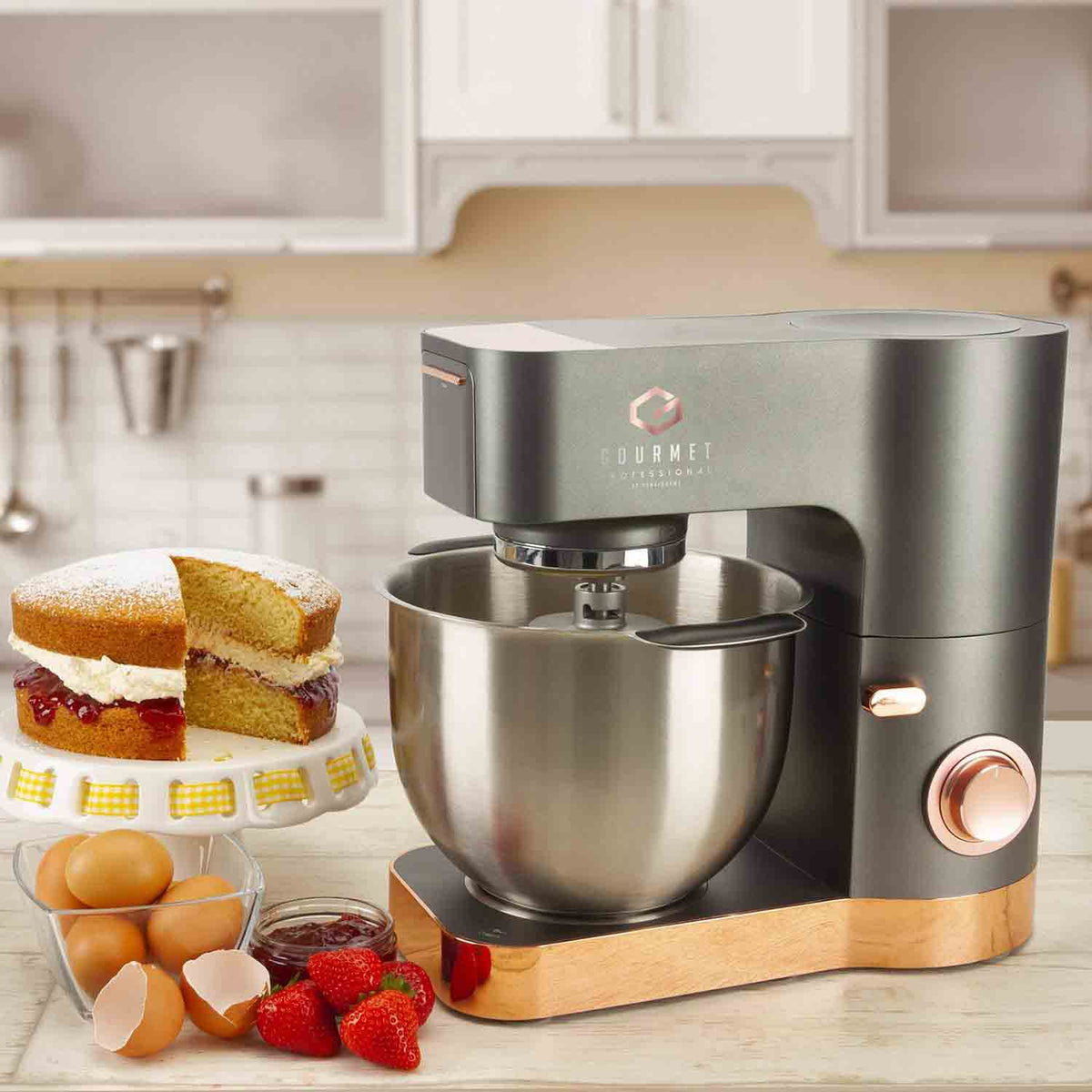 Gourmet professional Stand Mixer 8 speeds 1200w 5.5L Stainless Bowl 1.5L Blender Jug attachment