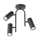 HARBOUR STUDIOS MODUS 3 LIGHT SEMI FLUSH MATT BLACK FINISH