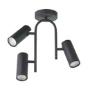 HARBOUR STUDIOS MODUS 3 LIGHT SEMI FLUSH MATT BLACK FINISH