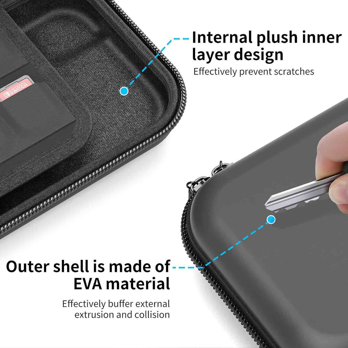 HEYSTOP Carrying Case for Nintendo Switch 2 Travel Pouch with Switch 2 Protective cover