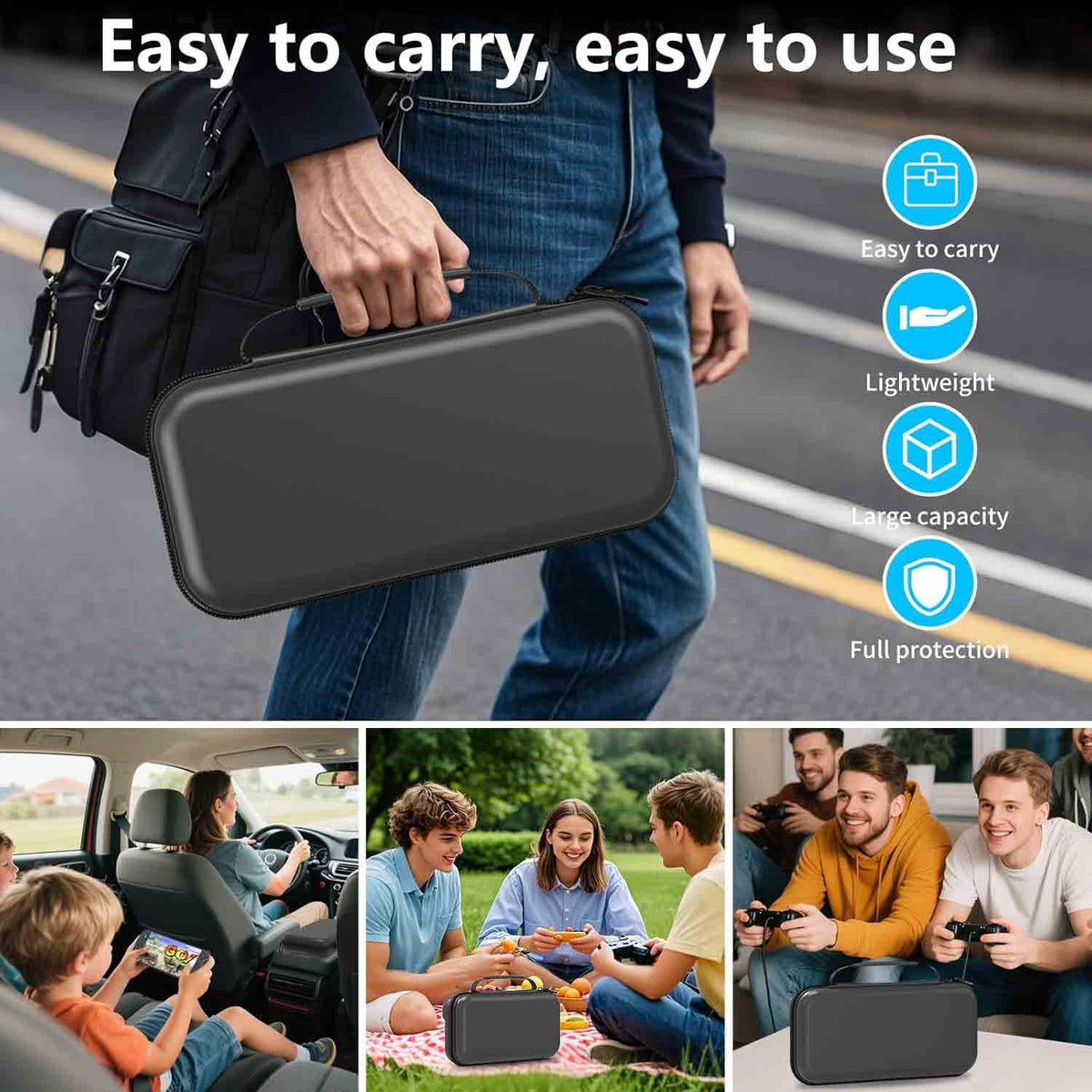 HEYSTOP Carrying Case for Nintendo Switch 2 Travel Pouch with Switch 2 Protective cover