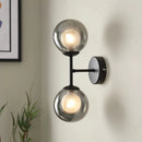 Harbour Studio Cole Wall Light Matt Black With Smoked Mirrored And Frosted Glass