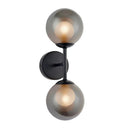 Harbour Studio Cole Wall Light Matt Black With Smoked Mirrored And Frosted Glass