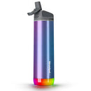 HidrateSpark PRO Smart Water Bottle - Tracks Water Intake & Glows to Remind You to Stay Hydrated, Straw, 21oz/621ml, Stainless Steel