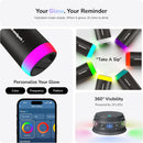 HidrateSpark PRO Smart Water Bottle - Tracks Water Intake & Glows to Remind You to Stay Hydrated, Straw, 32oz/946ml, Stainless Steel (Steel)