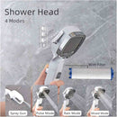 High Pressure Shower Head 4 Modes with Switch On Off Button Sprayer Water Saving Adjustable Shower Nozzle Filter