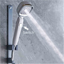High Pressure Shower Head 4 Modes with Switch On Off Button Sprayer Water Saving Adjustable Shower Nozzle Filter
