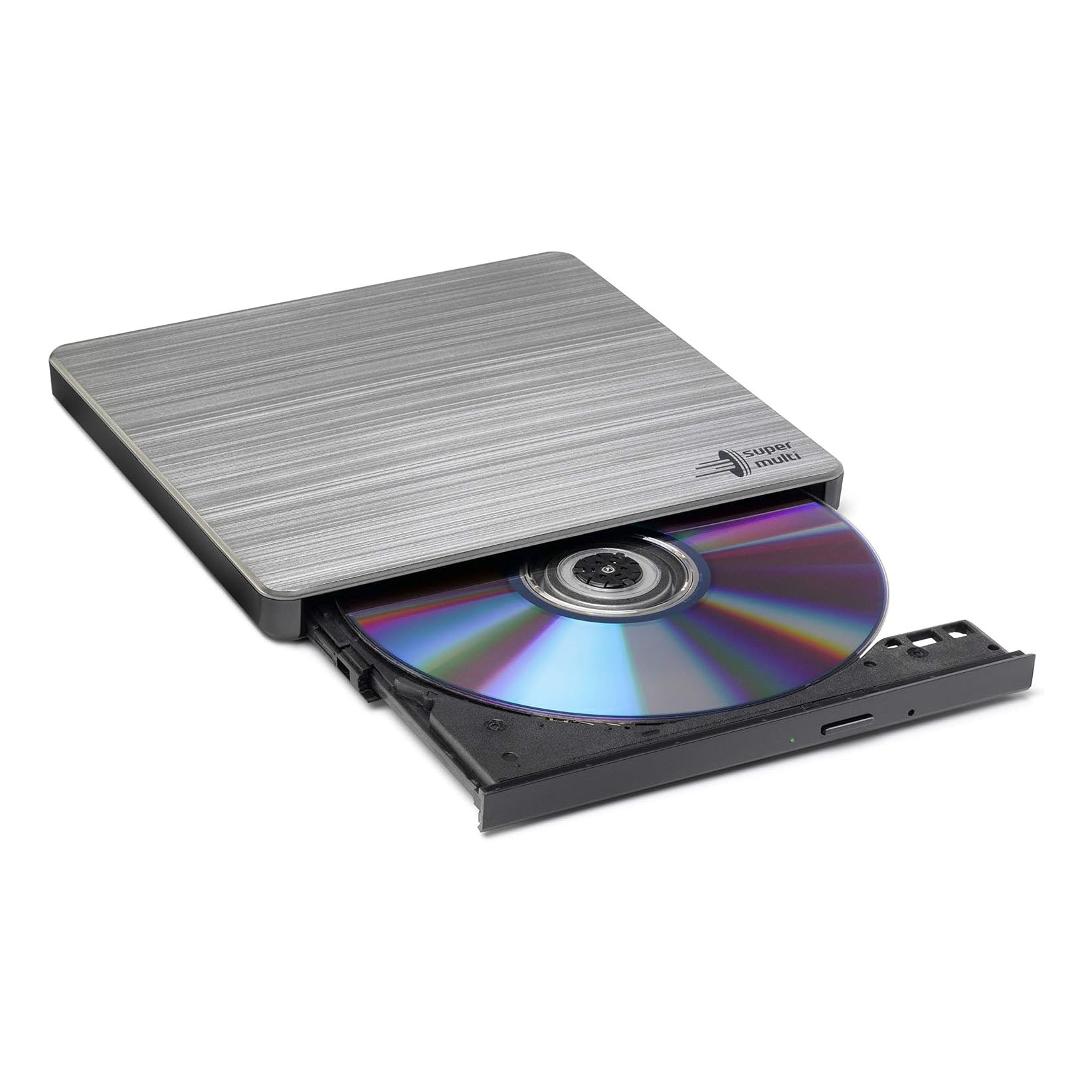 Hitachi LG GP60 External DVD Drive, Slim Portable DVD Writer/Writer for Laptop, Compatible with Windows and Mac OS, USB 2.0, 8x Read/Write Speed, Silver