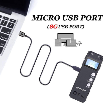 Homder USB Professional Digital Voice Recorder, Dictaphone Recorder with MP3 Player, Activated Rechargeable, Stereo HD Recording for Lectures (16GB)