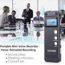 Homder USB Professional Digital Voice Recorder, Dictaphone Recorder with MP3 Player, Activated Rechargeable, Stereo HD Recording for Lectures (16GB)
