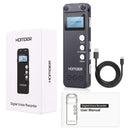 Homder USB Professional Digital Voice Recorder, Dictaphone Recorder with MP3 Player, Activated Rechargeable, Stereo HD Recording for Lectures (16GB)