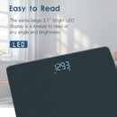 Homebuds Digital Bathroom Scale for Body Weight, Weighing Professional Since 2001, Crystal Clear LED and Step-on, Batteries Included, 400lb/180kg, Blue
