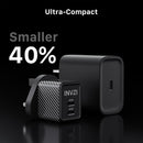 INVZI 45W USB C Charger, GaNHub 45w Dual Ports GaN Foldable PPS Wall Charger Block Support Samsung Super Fast Charging for Galaxy S24 Ultra,S24+,S23,Z Flip5,iP 16,15,14,13,iP,M-ac,Steam Deck