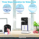 Infray Portable Oscillating Air Conditioner Desk Fan Mini Evaporative Cooler, Mist Humidifier, Air Circulator Desktop Space Cooler with Timer Function for Home Office Bedroom