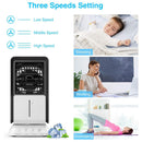 Infray Portable Oscillating Air Conditioner Desk Fan Mini Evaporative Cooler, Mist Humidifier, Air Circulator Desktop Space Cooler with Timer Function for Home Office Bedroom