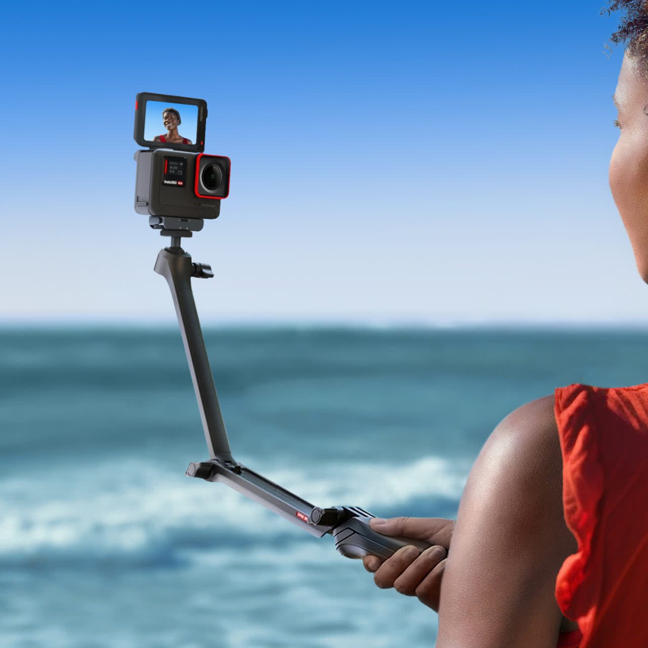Insta360 Multi Mount, All-in-One Camera Rig, Tripod, Selfie Stick & Magic Arm, 360 Ball Joint for Adjustable Angles, Compatible with Insta360 Ace/GO/Link/X Series, Black