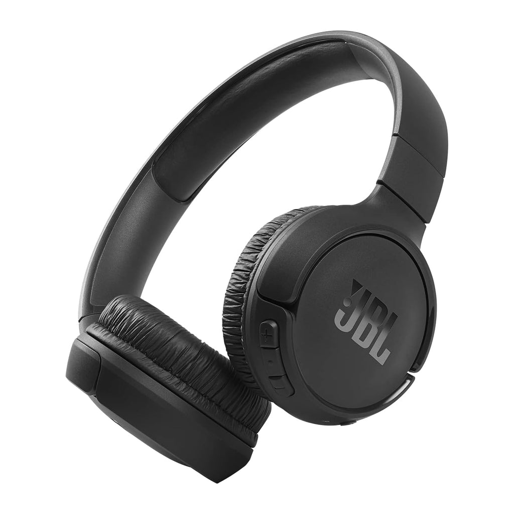 JBL Tune 510BT - Bluetooth headphones with up to 40 hours battery, microphone for call, foldable and comfortable, Android and iOs compatible (Black)