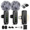 Jubolion Wireless Lavalier Microphone for Phones - 30M Transmission, 360° High Sensitivity HD Omnidirectional Microphone for Interview, Video Podcast, Vlog, YouTube, TikTok
